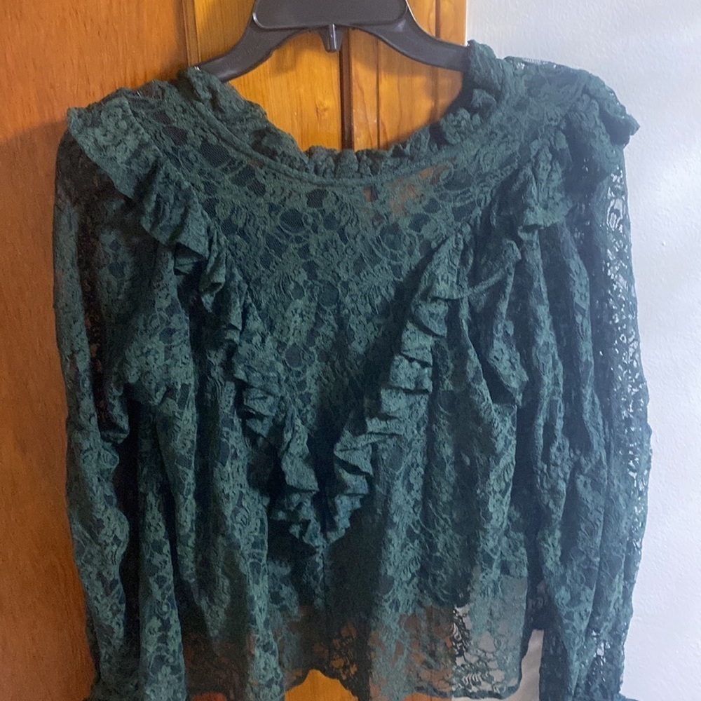 ASOS Ruffle Lace Blouse - Picture 4 of 9